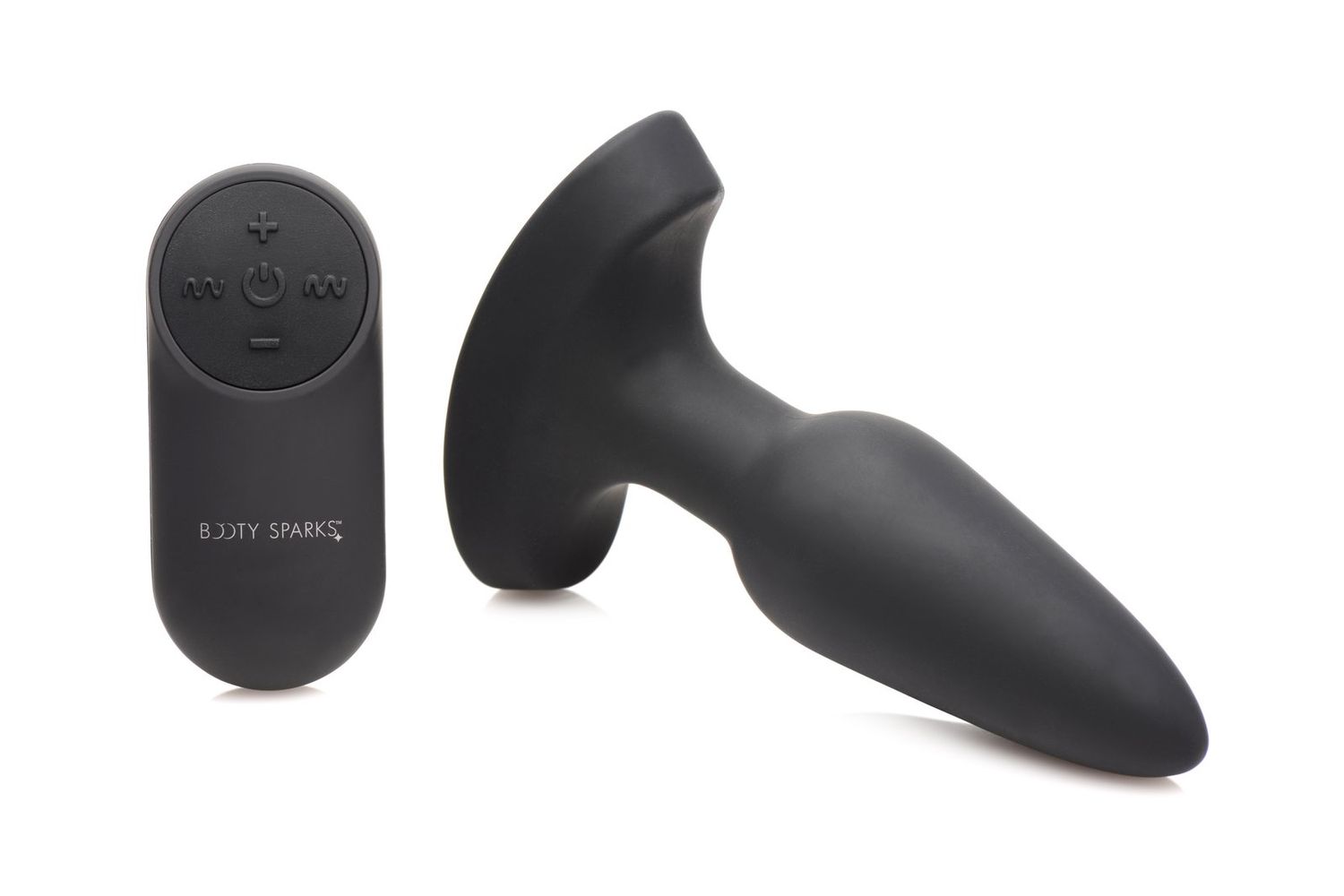 28X Laser Heart Silicone Anal Plug w/ Remote - Small