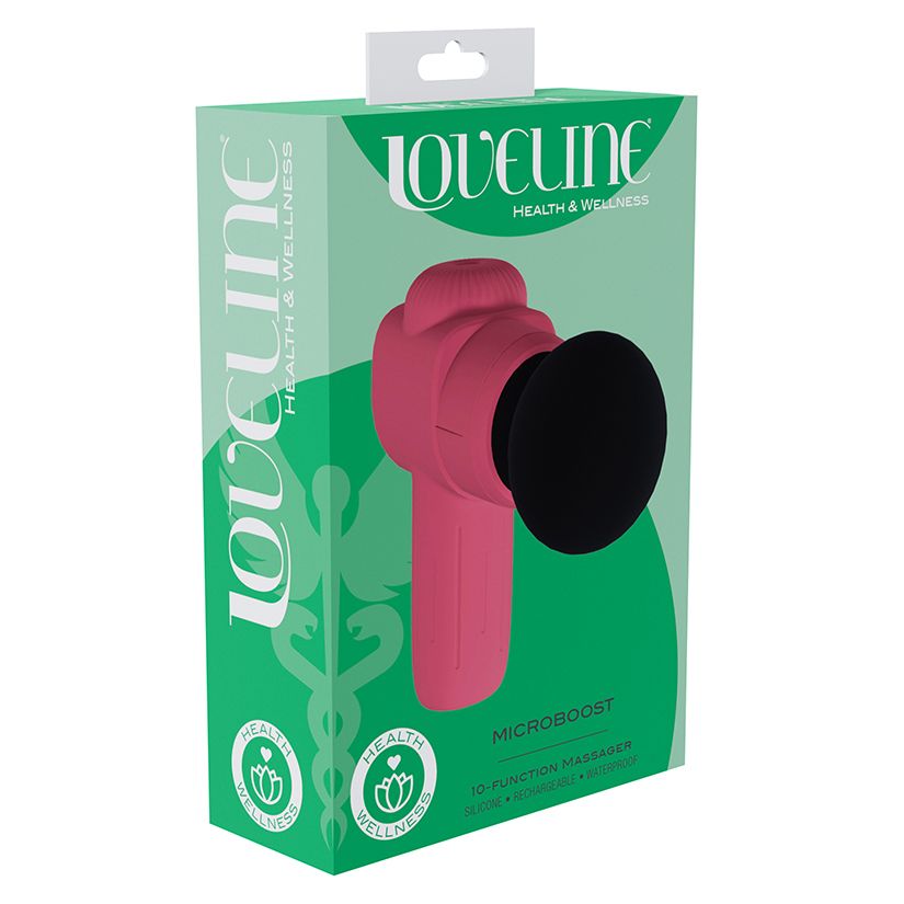 LoveLine - Health &amp; Wellness - MicroBoost Massager - 10 Function - Vibrating - Waterproof - Silicone