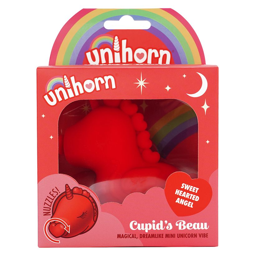 Unihorn Cupid's Beau The Nussling Nose One Rechargeable Silicone Clitoral Vibrator - Red