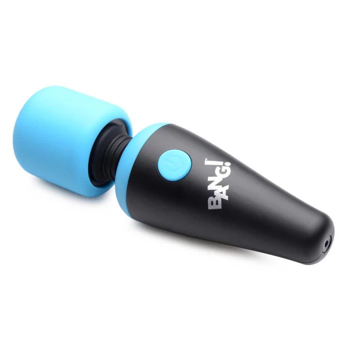 10X Vibrating Mini Silicone Wand - Blue