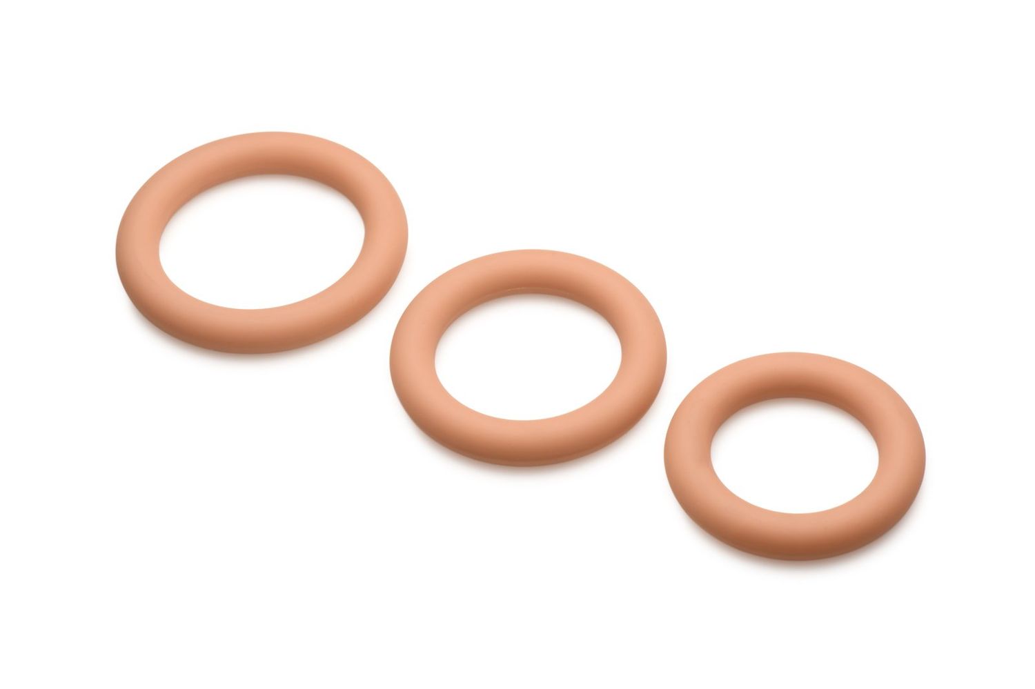 Discrete Silicone Cock Ring Set - Medium