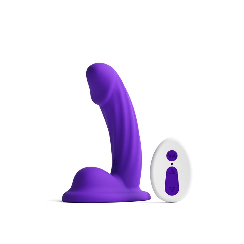 Colours - Curve - Vibrating - 5" Dildo - Purple