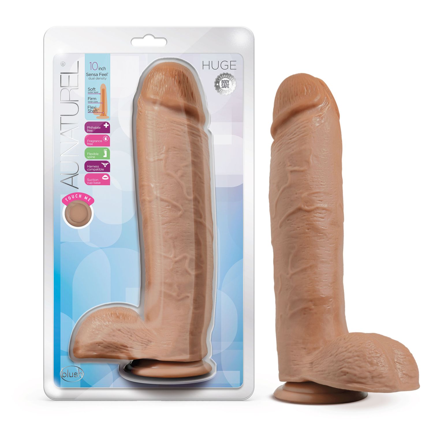 Au Naturel - Huge - 10" Dildo - Mocha