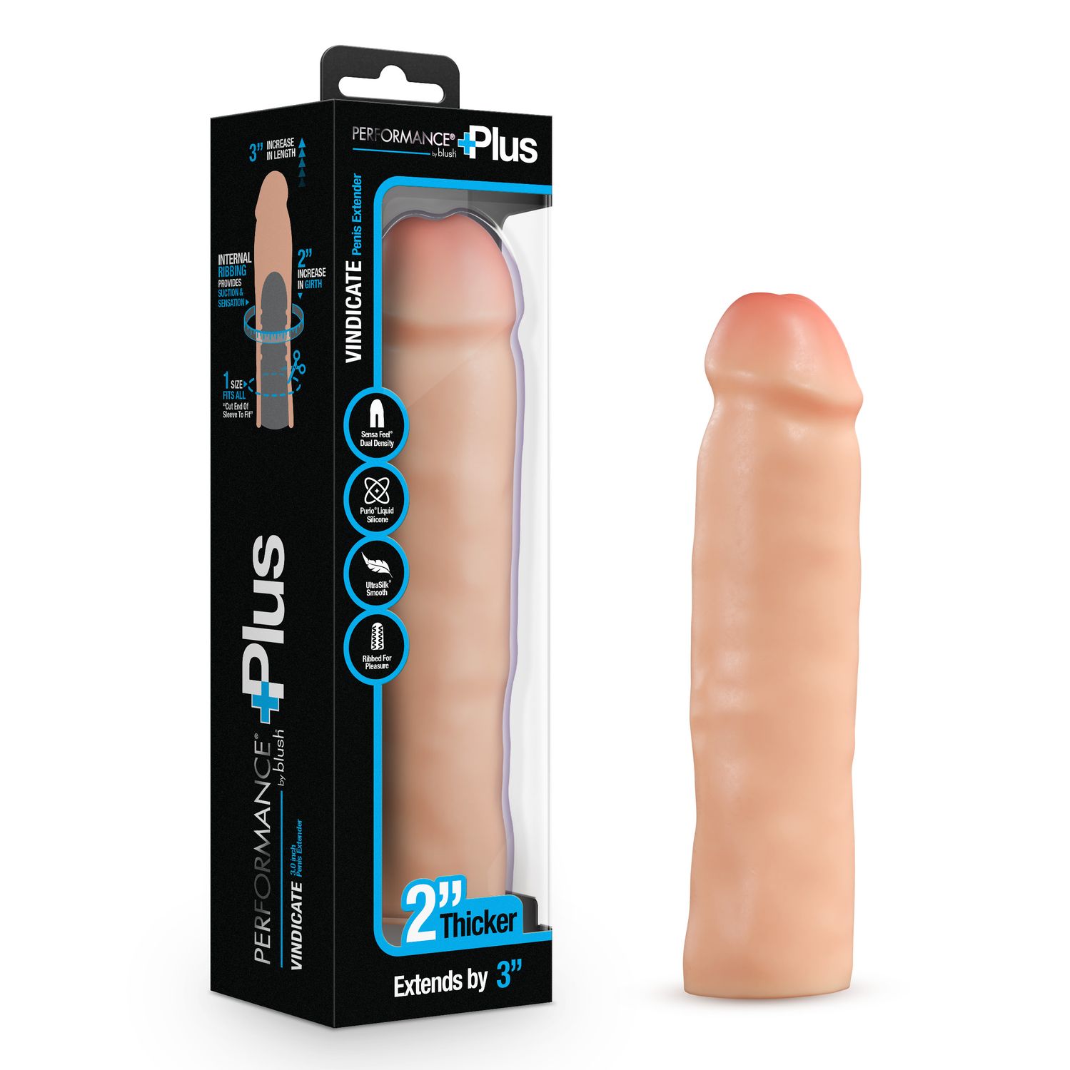 Performance Plus - 3 Inch Silicone Penis Xtender - Beige