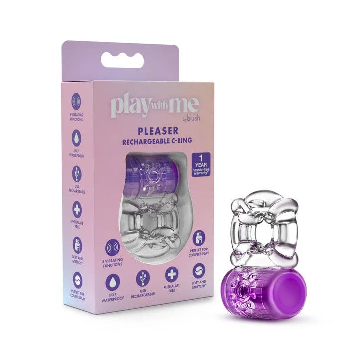 Play With Me - Pleaser Rechargeable C-Ring - Purple