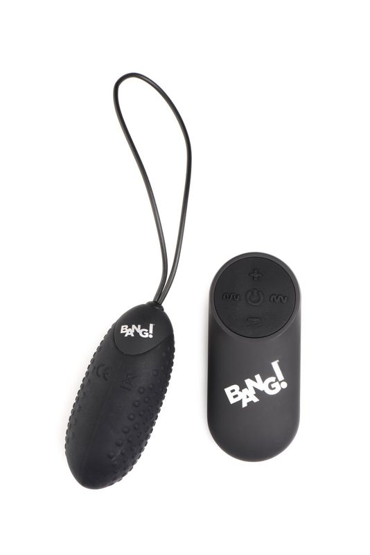 28X Nubbed Silicone Egg - Black