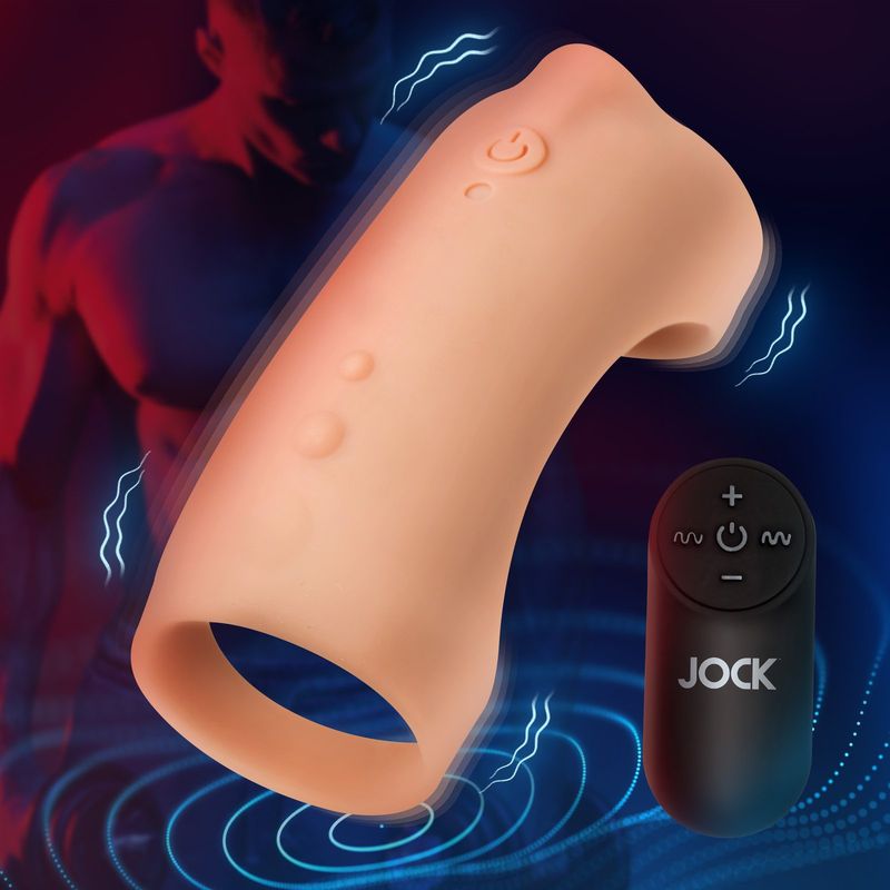 Vibrating Silicone Penis Sleeve -  Light