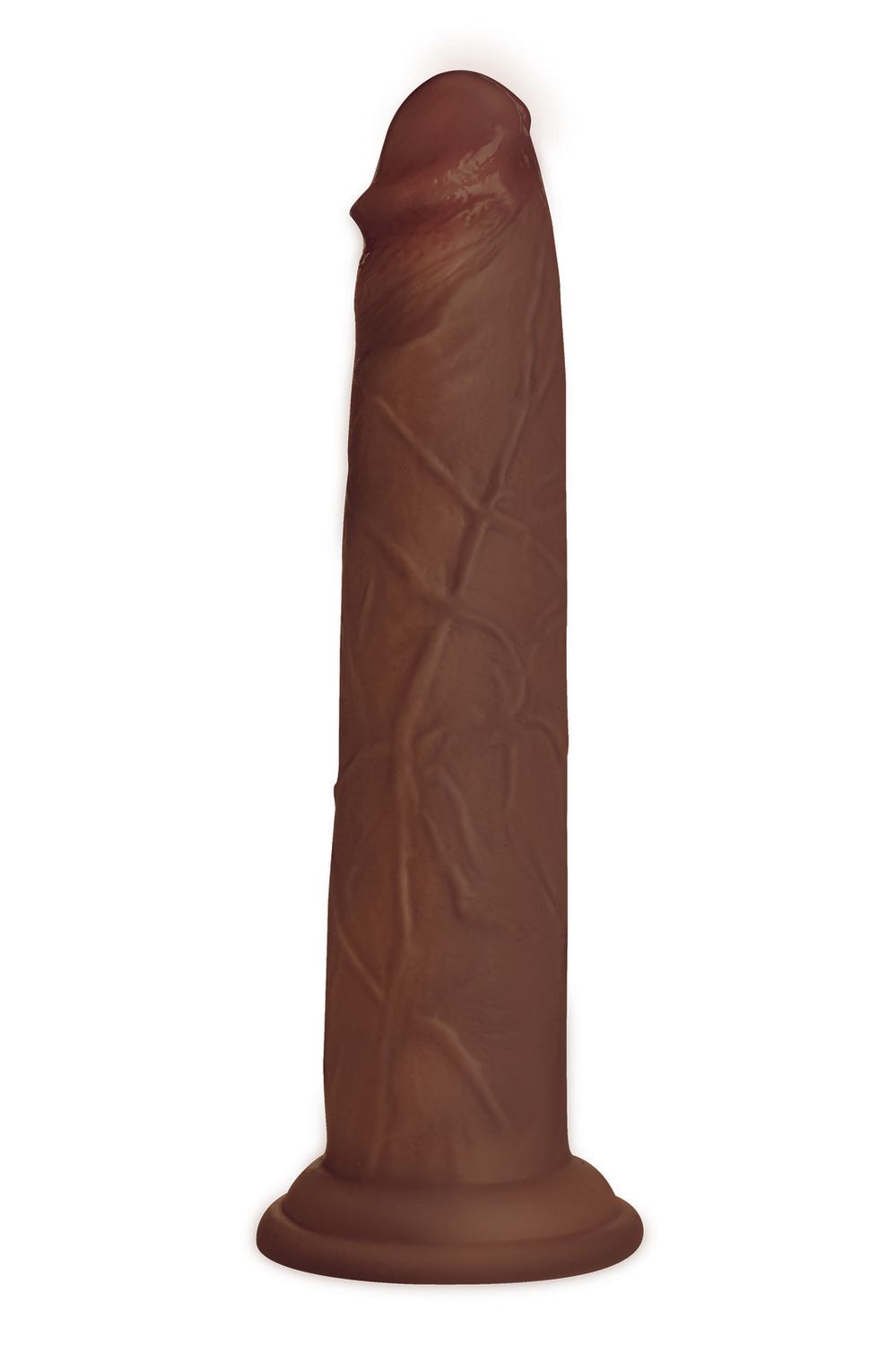 Real Skin 9.5" Silicone Dildo - Dark