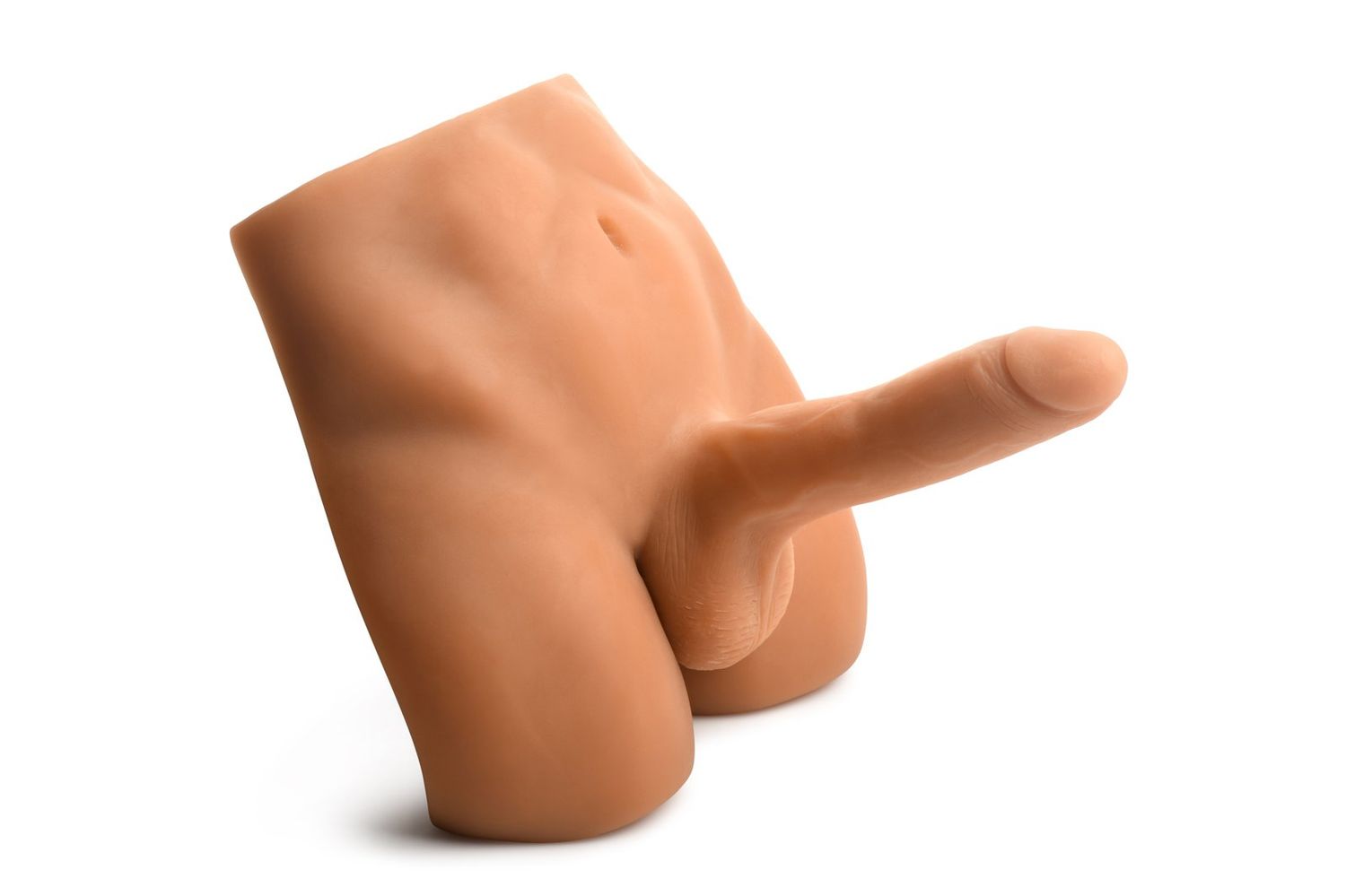Ass Masturbator W/ Poseable Dildo - Medium