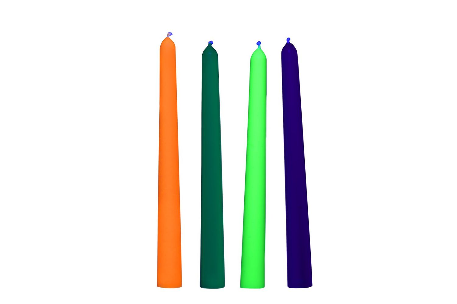 Glow Wax UV Black Light Reactive Drip Candles Set of 4