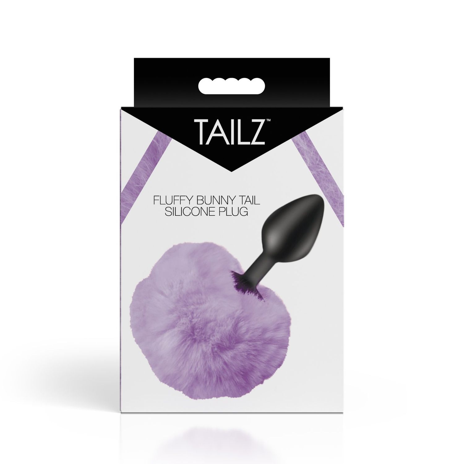 Fluffy Bunny Tail Silicone Plug - Purple