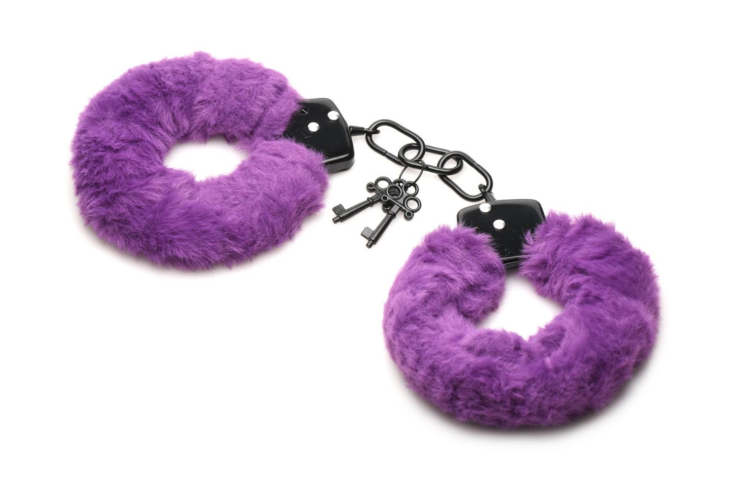 Cuffed in Fur Furry Handcuffs - Purple