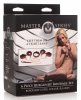 6 Piece Burgundy Bondage Set Burgundy Cuffs, Collar, &amp; Leash