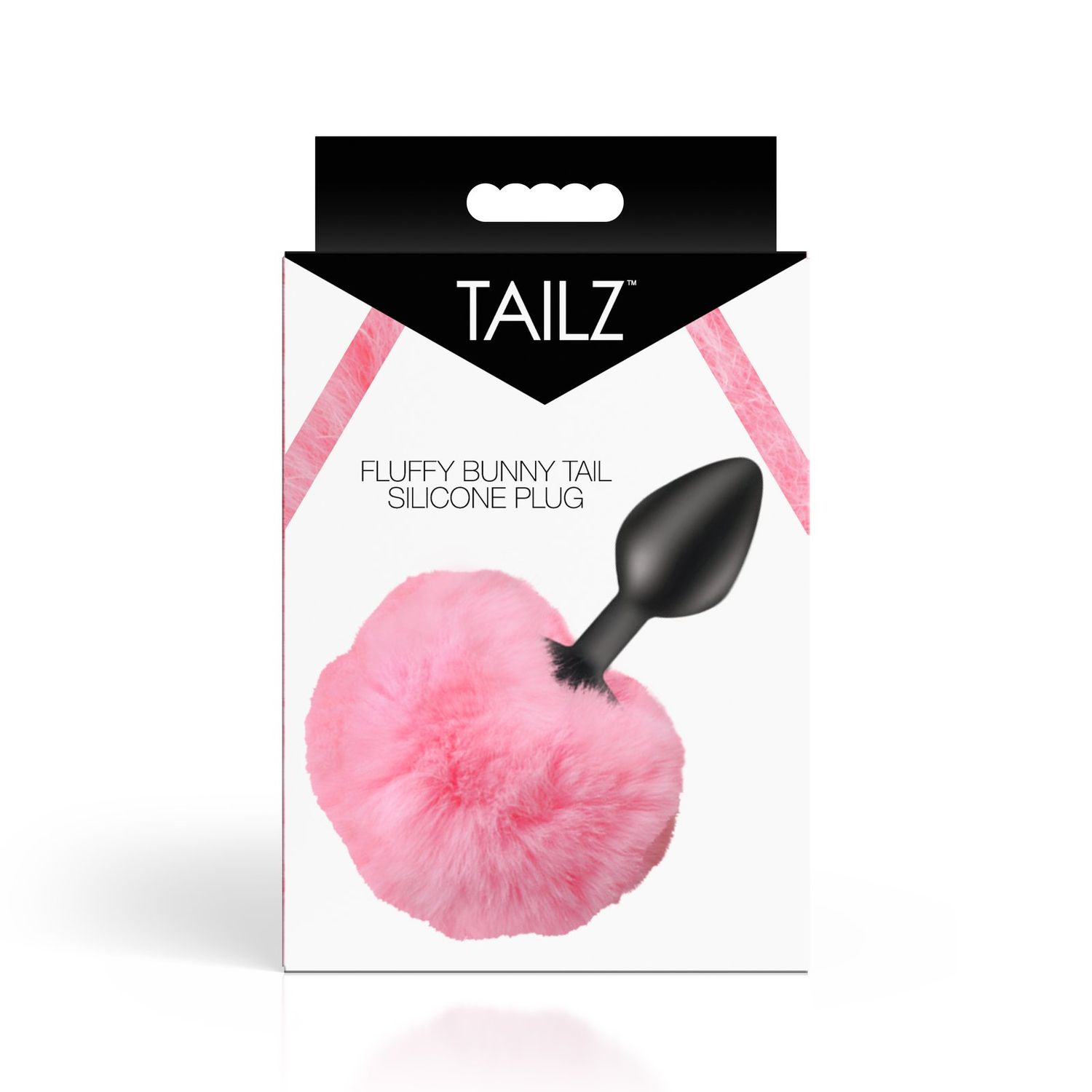 Fluffy Bunny Tail Silicone Plug - Pink