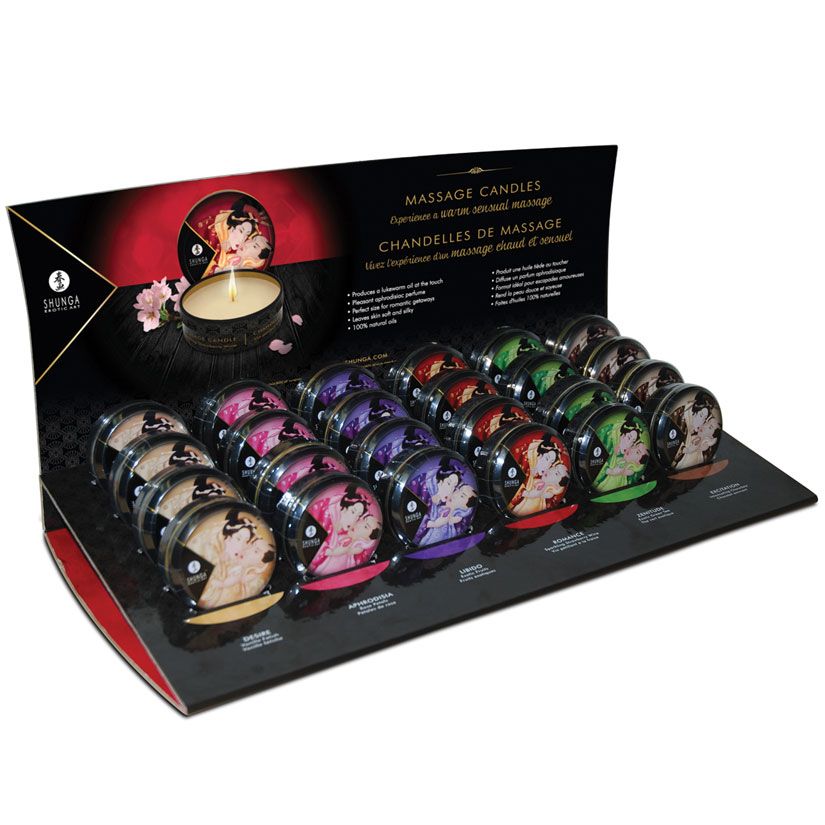 Mini Massage Candle Display - 24 Count single