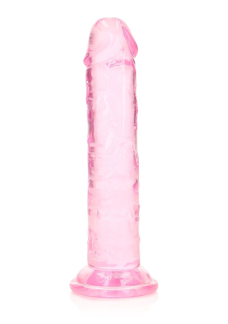 RealRock - Crystal Clear - Realistic Dildo without Balls - 6" - Pink
