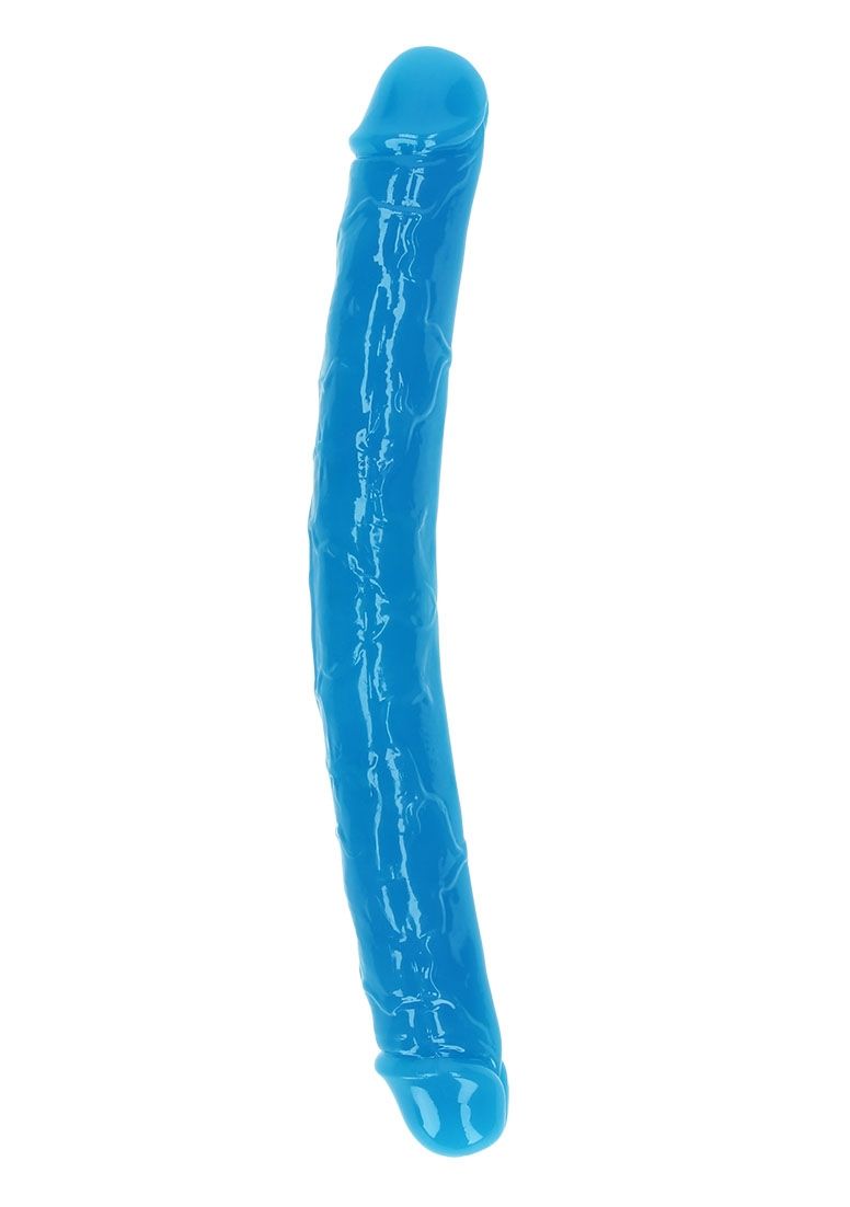 RealRock - Glow in the Dark Neon - Double Dong - 12" - Blue