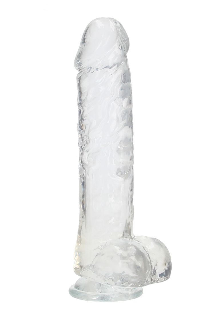 RealRock - Crystal Clear - Realistic Dildo With Balls - 10" - Trasparent