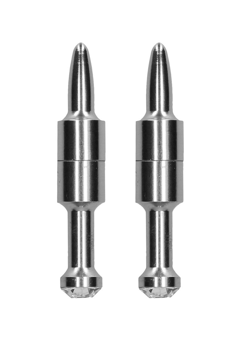 Ouch! - Magnetic Nipple Clamps - Diamond Pin - Silver
