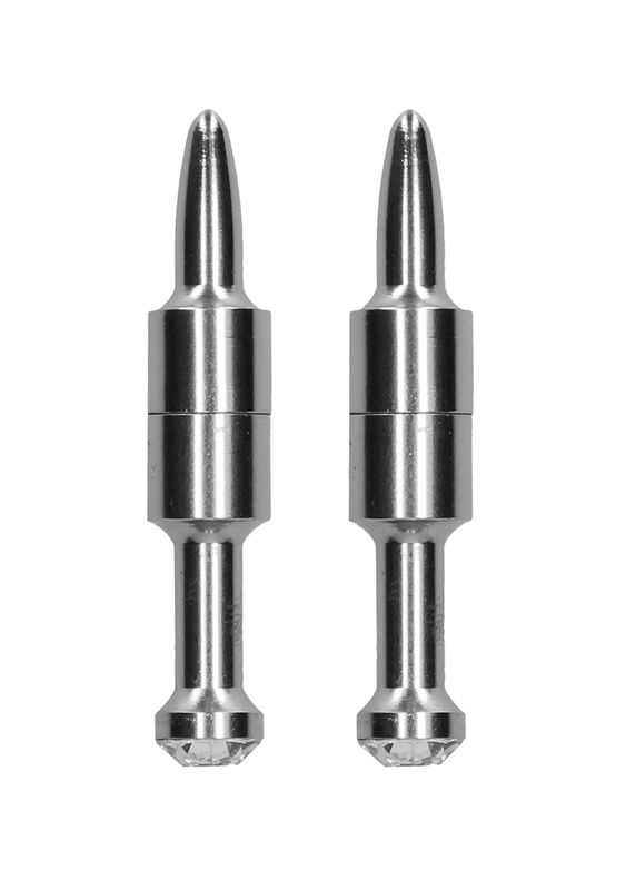 Ouch! - Magnetic Nipple Clamps - Diamond Pin - Silver
