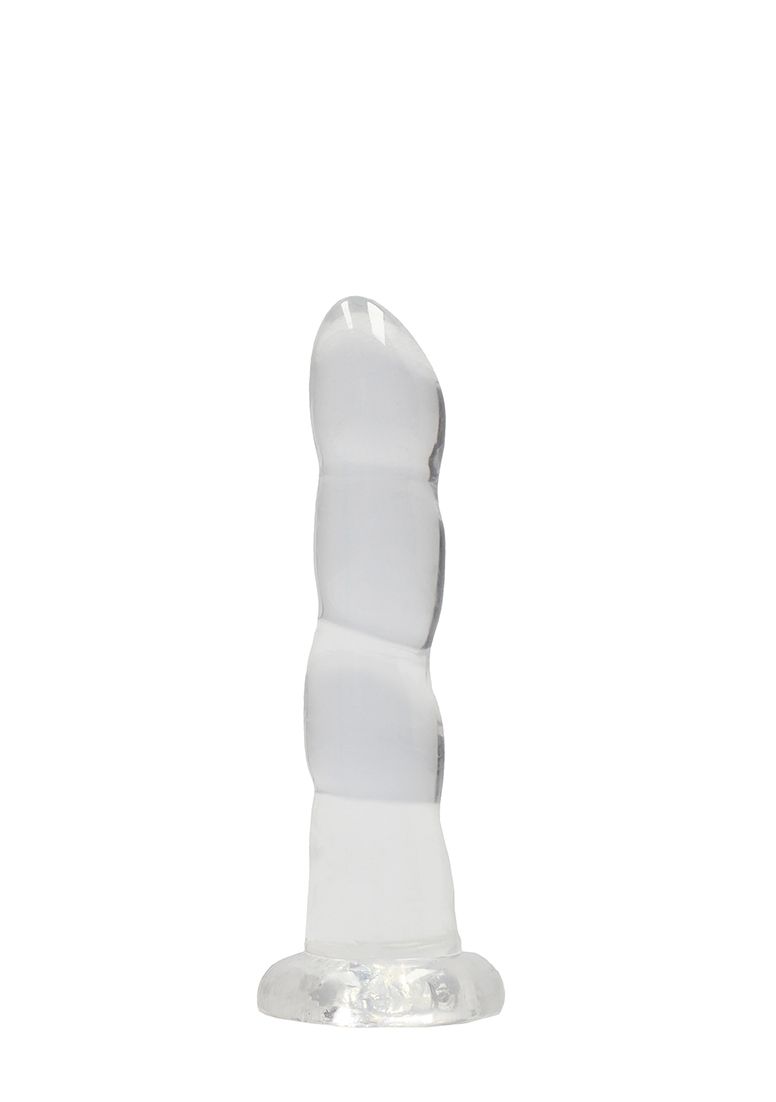 Realrock - Crystal Clear - Non Realistic Dildo With Suction Cup - 7" - Transparent
