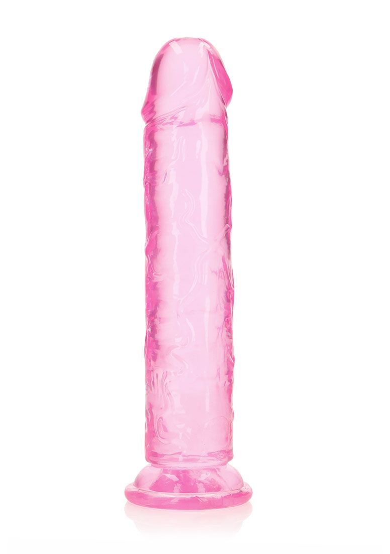 RealRock - Crystal Clear - Realistic Dildo without Balls - 10" - Pink