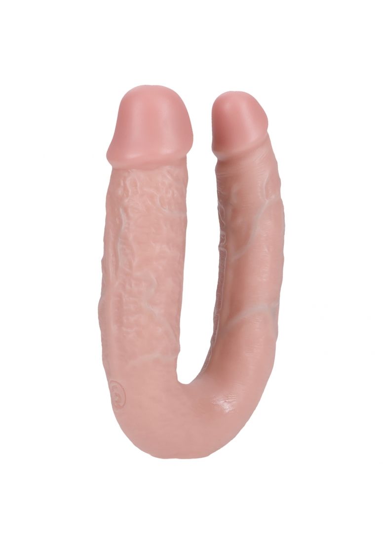 RealRock - Ultra Realistic Skin - U Shaped Double Dildo - 5" - Flesh
