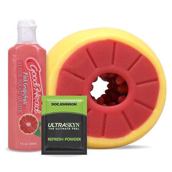 GoodHead - Grapefruit Blowjob Set-Yellow, Pink