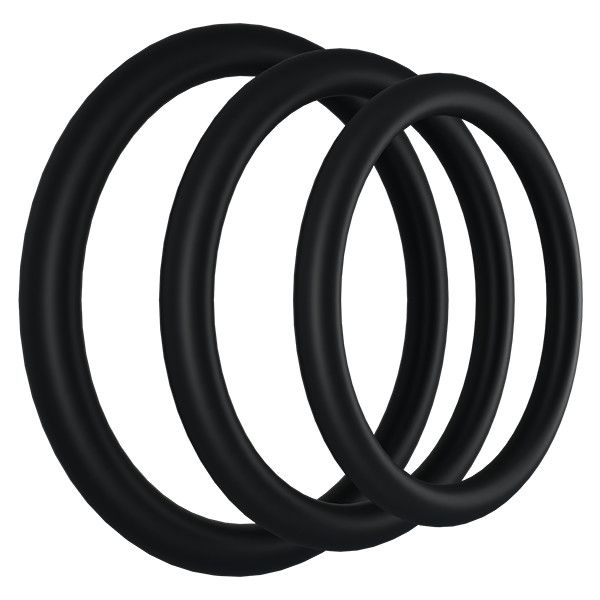 ROCK SOLID - Tri-Pack Rubber Gasket-Black