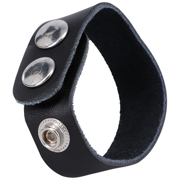 ROCK SOLID - The Leather 3 Snap-Black