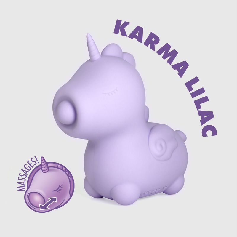 Unihorn Karma Lilac Rechargeable Silicone Clitoral Vibrator - Lavender