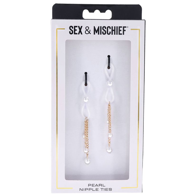 S&amp;M Pearl Nipple Ties