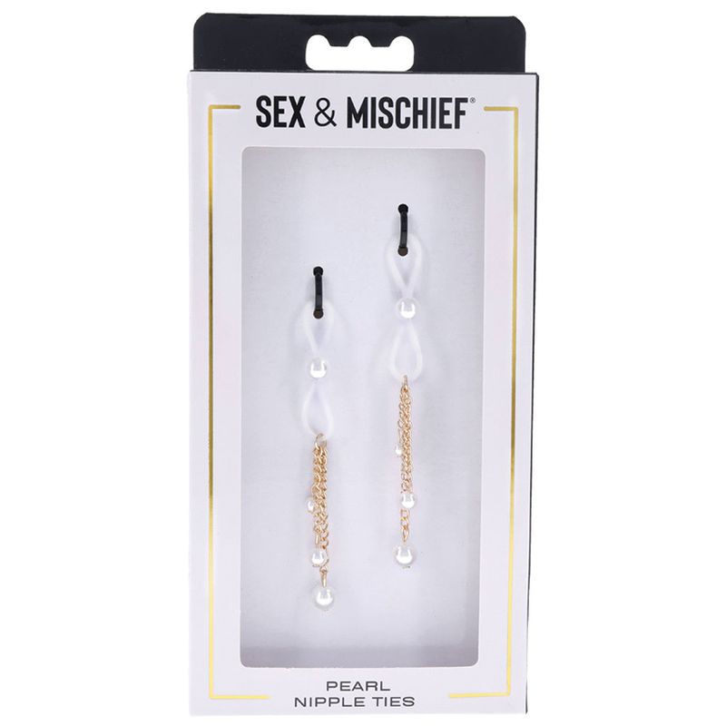 S&amp;M Pearl Nipple Ties