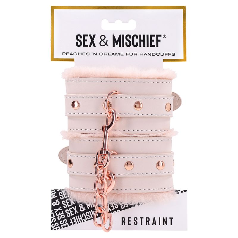 S&amp;M Peaches 'n CreaMe Fur Handcuffs