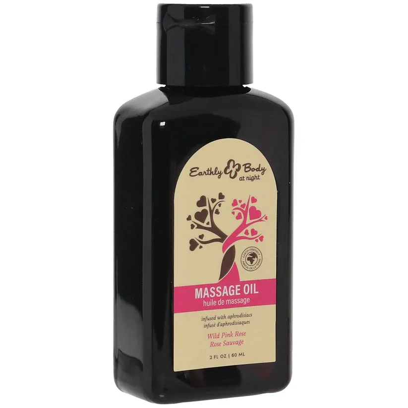 Earthly Body at Night Massage Oil Aphrodisiac-Wild Pink Rose 2oz