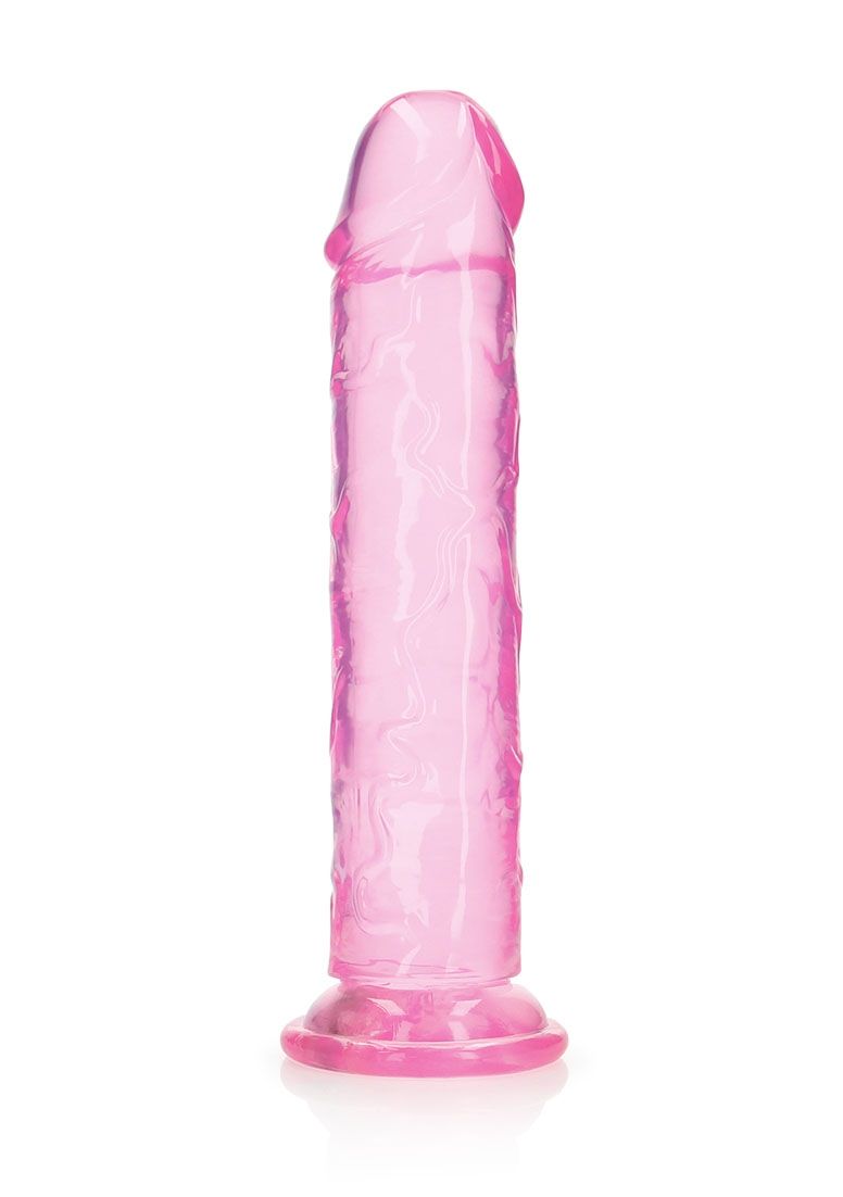 RealRock - Crystal Clear - Realistic Dildo without Balls - 11" - Pink