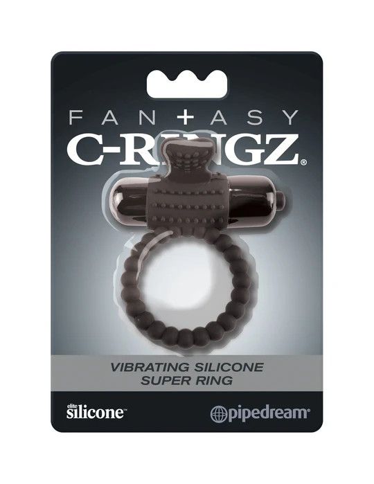Fantasy C-Ringz Vibrating Silicone Super Ring - Black