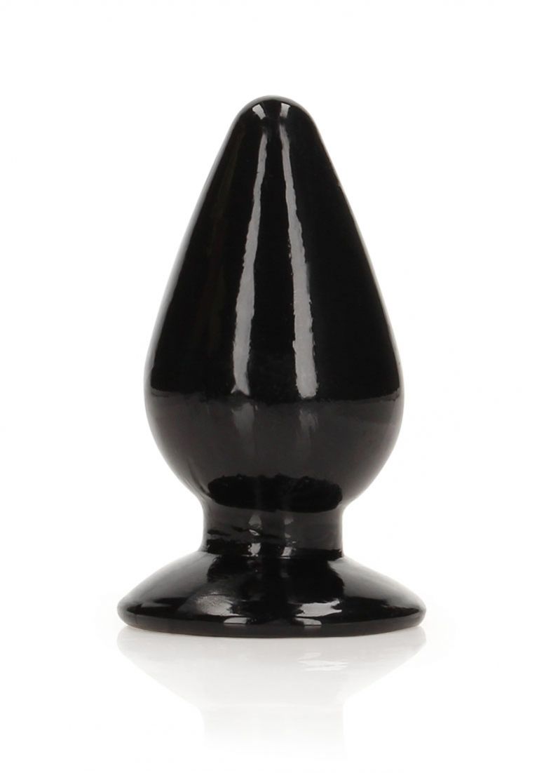 RealRock - Chrystal Clear - Anal Plug - 3.5" - Black