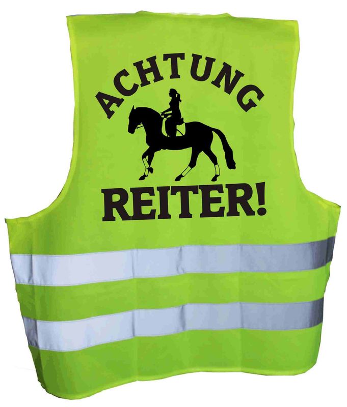 Warnweste Dressurreiter Galopp
