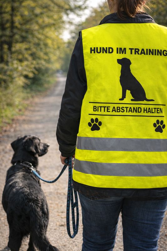 Hund im Training - Bitte Abstand halten