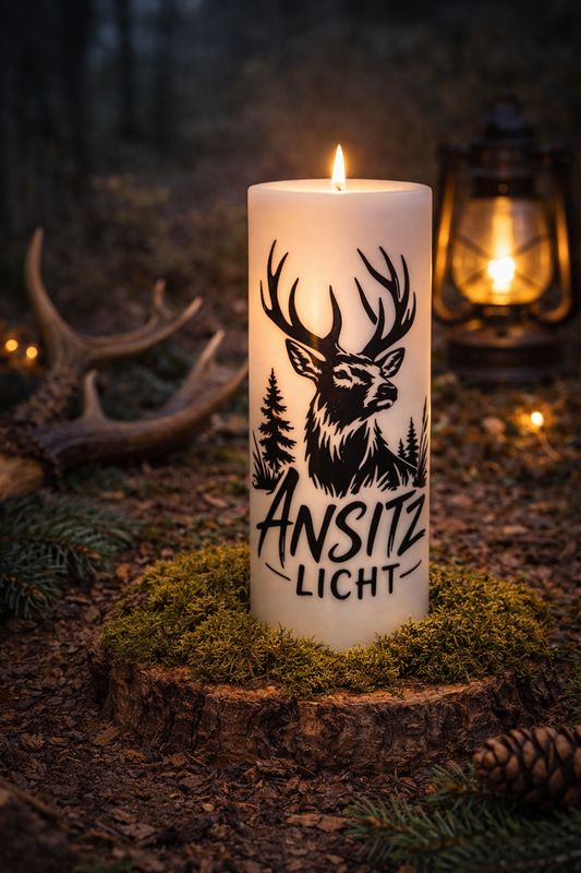 Solarkerze „Ansitz Licht“ – mit Dämmerungssensor personalisiert / individuell gestaltbar