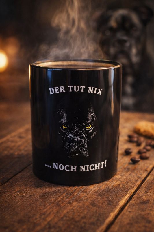 Tasse „Der tut nix… noch nicht.“
