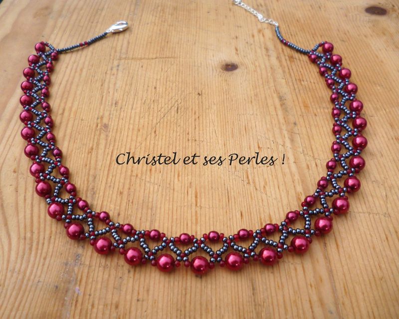 Collier perles nacré couleurs au choix