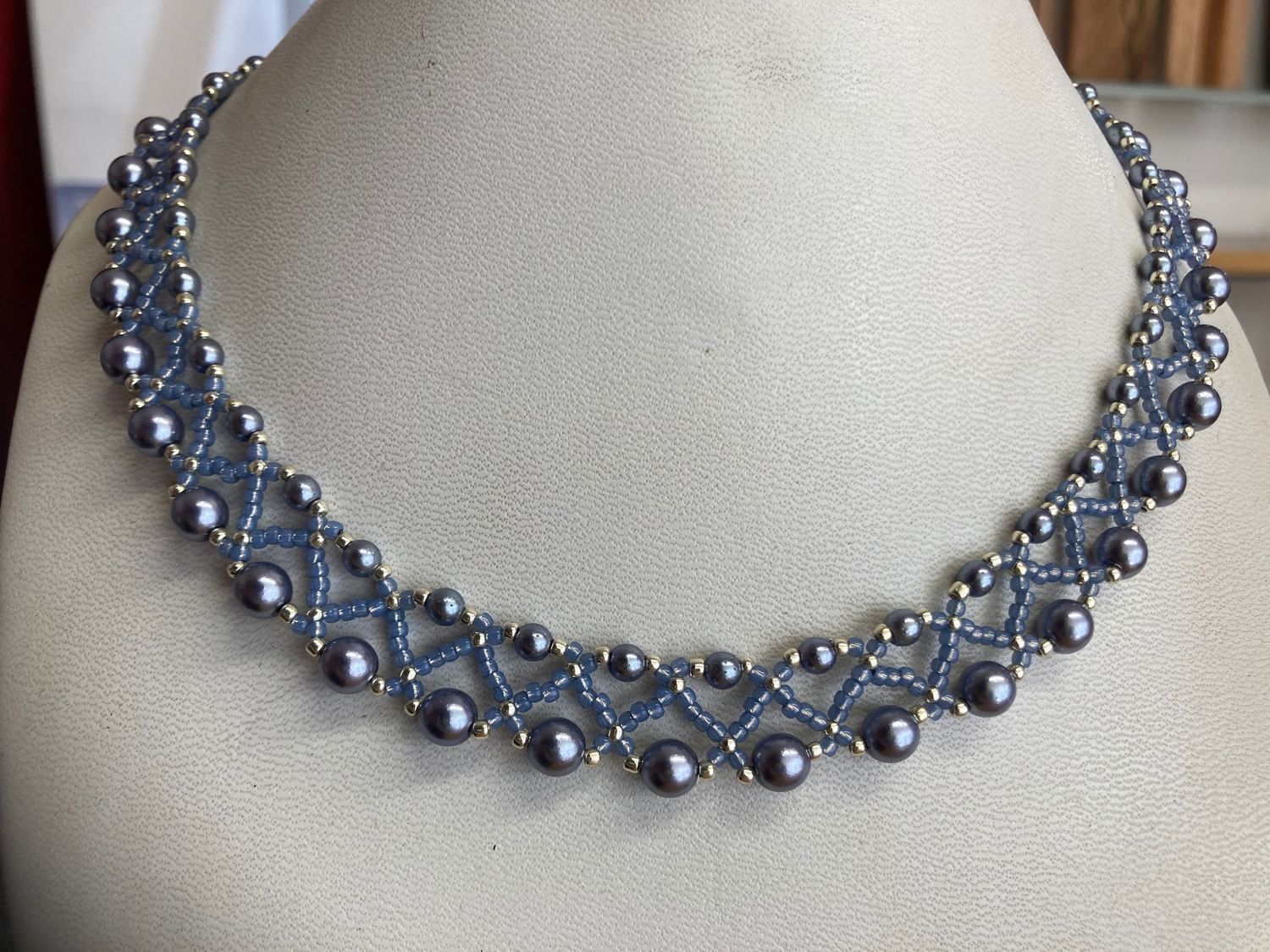Collier de dos perles nacrées - Collier mariage chaîne