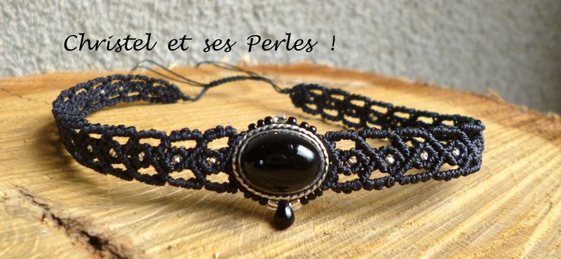 Collier ras de cou Onyx