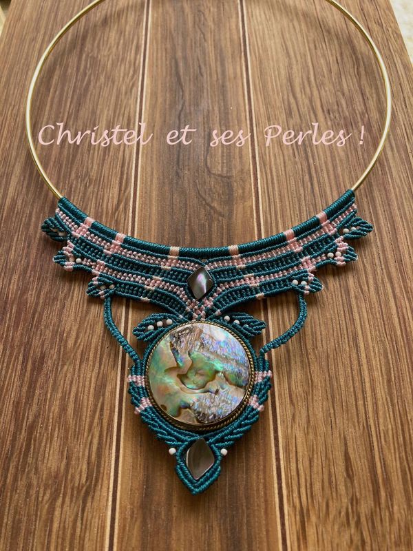 Collier plastron Abalone (coquillage Ormeau)