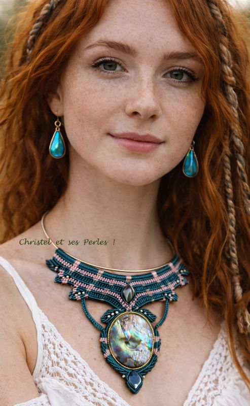 Collier plastron Abalone (coquillage Ormeau)