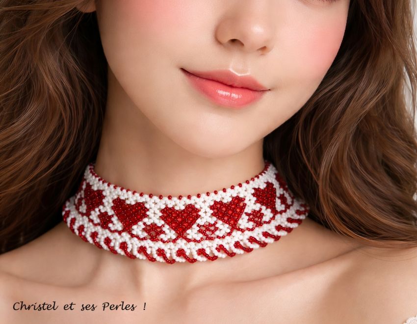 Valentine : Ras cou Coeur Valentine : Ras cou Coeur