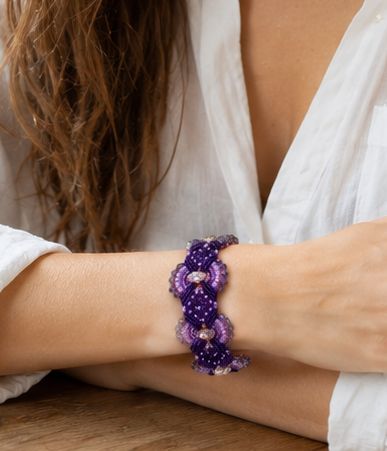 Bracelet macramé et cristal