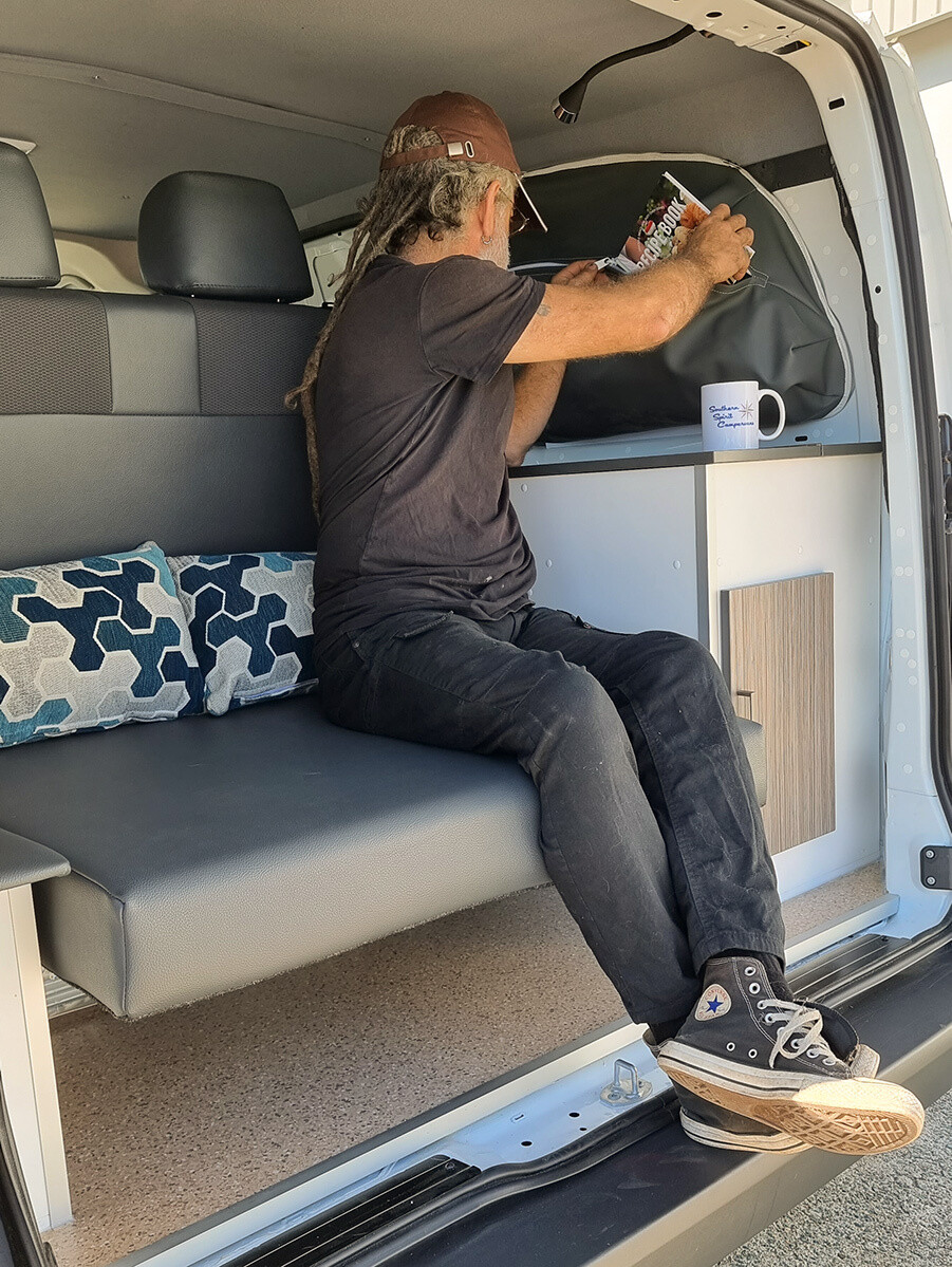 Van Conversion Rv Folding Sofa Bed Luxury Glamping Campervan Pull